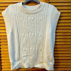 NWT off white/cream sweater vest